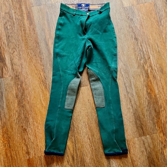 Millers Equestrian Green Riding Pants Size 26 Youth Large - Picture 2 of 6